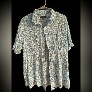 Slate & Stone dress casual button shirt daisy flowers size XL